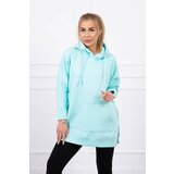 Kesi Insulated sweatshirt with side slits mint Cene