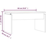 vidaXL Klubska mizica dimljeni hrast 68x50x38 cm inženirski les | Shoptok.si