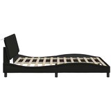 vidaXL Posteljni okvir brez vzmetnice črn 160x200 cm blago | Shoptok.si