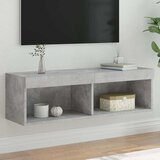 TV ormarić s LED svjetlima siva boja betona 100x30x30 cm | shoptok.hr