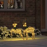 vidaXL LED jelene 2 pcs Toplo bela 45 x 19 x 65 cm blago | Shoptok.si