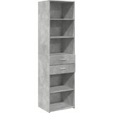 vidaXL Visoka omara betonsko siva 50x42,5x185 cm inženirski les, (21296018) Cene
