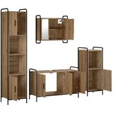  Set ormarića za kupaonicu 4 kom. Hrast artisan 40 x 36 x 181 cm - Hrast artisan Ormar ispod sudopera (3 vrata) + viseći ormar + | shoptok.hr