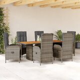  7-dijelni vrtni blagovaonski set sivi od poliratana | shoptok.hr