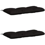  Jastučići za klupe VIANEN 2 kom. 100% poliester Crna - Crna 100 x 60 x 12 cm | shoptok.hr