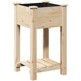  Vrtna saksija s policom Bež 45 x 45 x 76,5 cm Čvrsto drvo jele | shoptok.hr