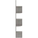  Zidne kutne police boja betona 19x19x123 cm konstruirano drvo | shoptok.hr