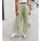 UR/CEO Green floral wide pants Vertemate | Shoptok.si