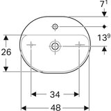 Geberit LAVABO NADGRADNI NA RAVNU PLOČU ELIPSA 500X400 GEBERIT 500.776.01.2 | ePonuda.com