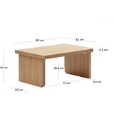 Kave Home Mizica v hrastovem dekorju v naravni barvi 89x62 cm Oaq – | Shoptok.si