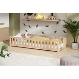 Molarem Home Drveni dječji krevet Zoya - svijetlo drvo - 200x90 - Madrac PE pjena 8 cm-spužvasti madrac Cijene