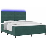  LED Box Spring Krevet Tamnozelena 180 x 200 cm Baršun | Eponuda.com