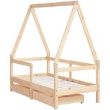  Okvir za dječji krevet s ladicama 70x140 cm od masivne borovine | shoptok.hr