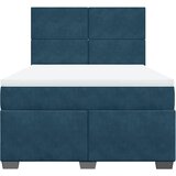  box spring s madracem plavi 160 x 200 cm baršunasti | shoptok.hr