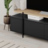 Marckeric Crna TV komoda u dekoru hrasta 160x48 cm Hinoa – | shoptok.hr