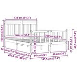  Okvir za krevet 2 pcs Vosak smeđa 140 x 200 cm | shoptok.hr