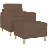 Fotelja s tabureom smeđa 60 cm od tkanine | shoptok.hr