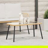 vidaXL Klubska miza Naravna 90x45x42 cm Poli ratan, (22015897) | Shoptok.si