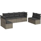 vidaXL 8-dijelni set vrtnih sofa od poliratana s jastucima sivi | shoptok.hr