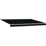vidaXL Samodejna retraktibilna tenda z LED črna 450x350 cm, Zamenjava akrilne tkanine za okvir 4,5x3,5 m črna | Shoptok.si