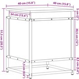  Škatla s pokrovom črna 40x40x51,5 cm inženirski les | Shoptok.si