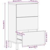  Kreveta Finš acacije smeđa 40 x 33 5 x 75 cm Čvrsto drvo manga | shoptok.hr