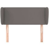  Uzglavlje s ušima sivo 103x23x78/88 cm od umjetne kože | shoptok.hr