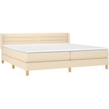  s oprugama i madracem krem 200 x 200 cm od tkanine | shoptok.hr