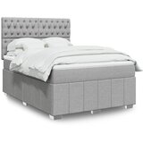 vidaXL Krevet box spring s madracem svjetlosiva 160x200 cm tkanina | shoptok.hr