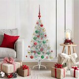  Umjetno predsvijetljeno božićno drvce Srebrno 120 cm PET | shoptok.hr