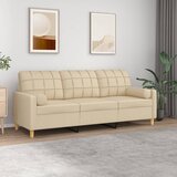  Trosjed s ukrasnim jastucima krem 180 cm od tkanine | shoptok.hr