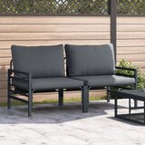 vidaXL Kompleti zunanjega pohištva z blazino z blazino 2 pcs Antracit Cene