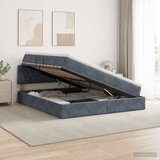  s od storage s uzglavljem Tamnosiva 160 x 200 cm Baršun | shoptok.hr