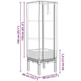vidaXL Povišena gredica s pokrovom za staklenik 40 x 40 x 140 cm | shoptok.hr