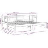  Izvlečna dnevna postelja trdna borovina 2x(80x200) cm, (20684601) | Shoptok.si