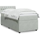 Box spring krevet s madracem svjetlosivi 80 x 200 cm baršunasti | shoptok.hr