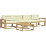 Set vanjskih sofa 4 kom. Bijela i krem | shoptok.hr