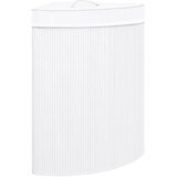  Kutna košara za rublje od bambusa bijela 60 L | shoptok.hr