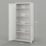  Ormar za spise uredski ormar 5 polica metalni 80Š x 40D x 180V cm bijeli | shoptok.hr
