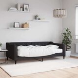 vidaXL Dnevna postelja z vzmetnico črna 90x190 cm blago | Shoptok.si
