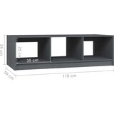 vidaXL Klubska mizica siva 110x50x34 cm trdna borovina | Shoptok.si