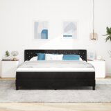 Box Spring Krevet s Madracem Crni 180x200 cm Baršun | shoptok.hr