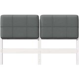  Tapecirani uzglavlje s uzglavljem Bijela i svijetlo siva 135 cm | shoptok.hr