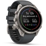 Garmin multisport GPS sat fēnix 9 Pro inReach 47 mm, titanij, grafitno/crni silikonski remen | shoptok.hr
