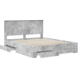  Konstrukcija postelje z vzglavjem Betonsko siva 160 x 200 cm, (5000103361) | Shoptok.si
