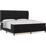 Box Spring Krevet s Madracem Crni 200x200 cm Baršun | shoptok.hr