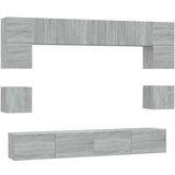  8-dijelni set TV ormarića sivog sonome konstruirano drvo | shoptok.hr