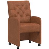  Blagovačke stolice s kotačima 2 pcs Smeđa 58 x 67 x 97 cm | shoptok.hr