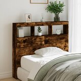  The Living Store Omarica za vzglavje postelje LED dimljeni hrast 120x17x102 cm - Omarica Za Vzglavje Postelje, (21484786) | Shoptok.si