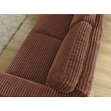 Bobochic Paris Oranžna sedežna garnitura za spanje/raztegljiva iz rebrastega žameta 240 cm Hugo – | Shoptok.si